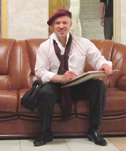 шаржист Михаил Шабалин на мероприятии в Минске шарж по фото в Калининграде 